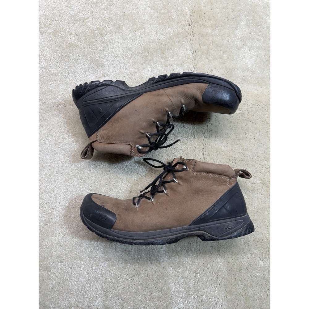 UGG Vibram Hiking Boots Mens 11 Brown Black Waterproof Outdoor Lined